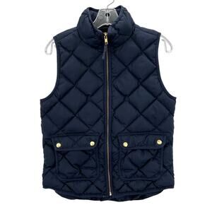 J.Crew diamond quilted golden buttons women’s vest